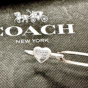 COACH New York Sterling Silver 925 Heart Shape Ring Size 6/7